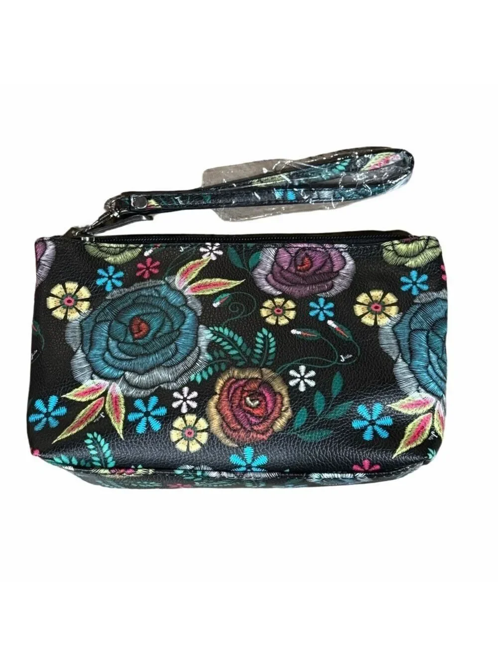 Justin Floral Wristlet Essentials Pouch NWT